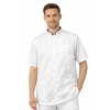Bluza medyczna męska ze stójką biała ze stójką granatową krótki rękaw roz.3XL – bluza medyczna – bluza lekarska robocza
